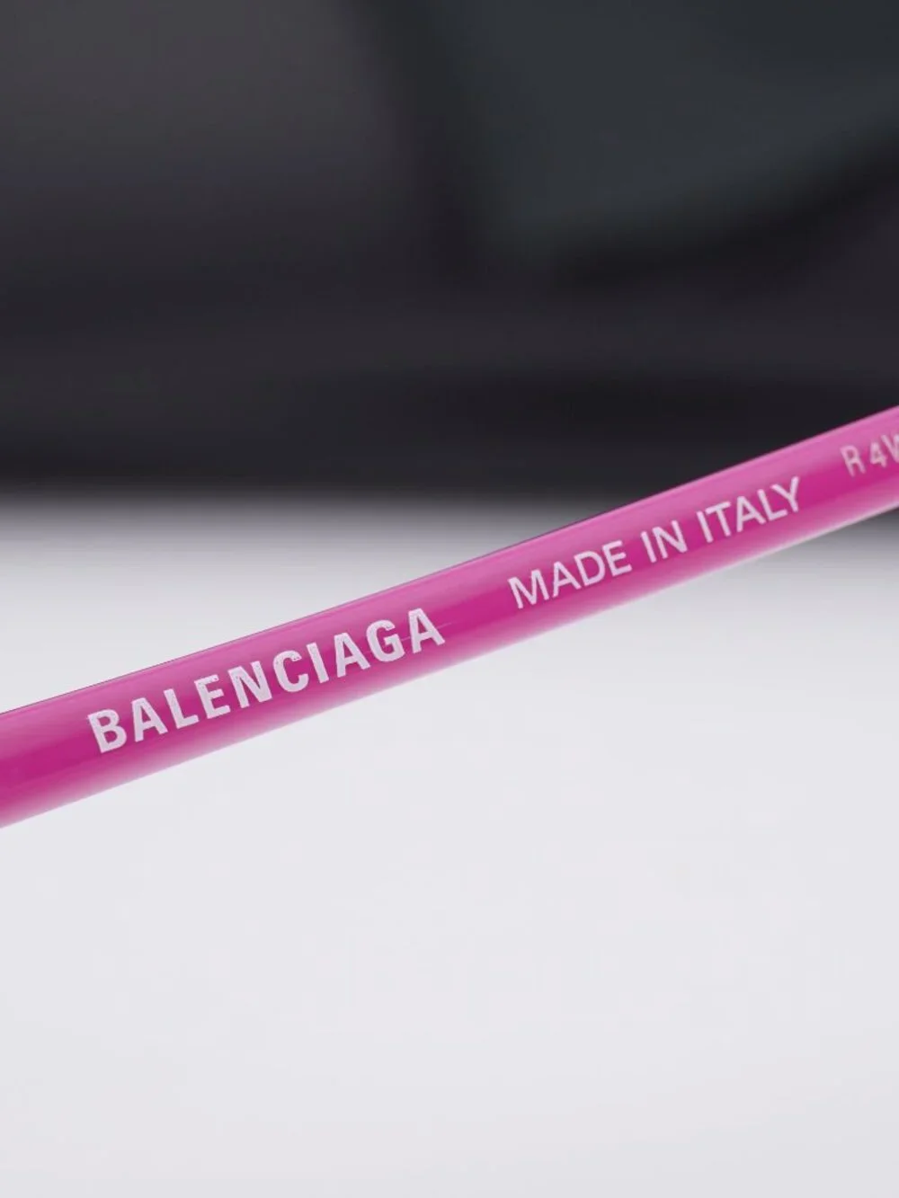 Balenciaga BB0099S 003 Rectangle Sunglasses - Violet / Pink